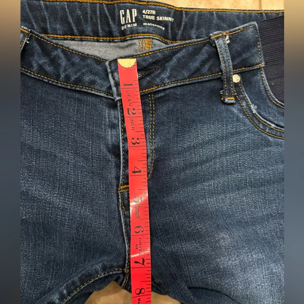 GAP Women's MaternityTrue Skinny Inset Panel Jeans Dark Wash Size 4/27